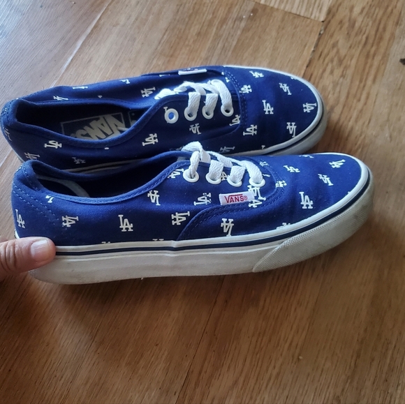 Vans Los Angeles MLB Dodgers Authentic Sneakers,  Mens Size 4 Womans 5.5 - Picture 1 of 6